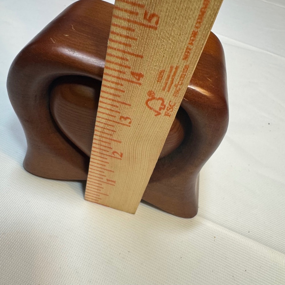 Vtg Handcrafted Native Redwood Heart Puzzle Box Small Vintage Wood Trinket Box - Picture 5 of 10